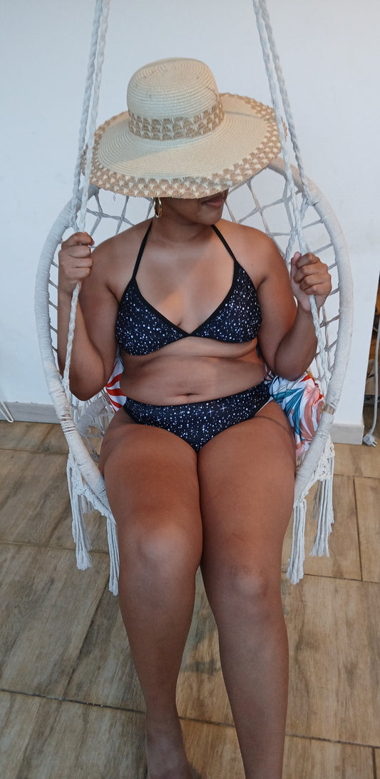 Ensemble de bain 3 pièces (haut+bas+paréo robe )